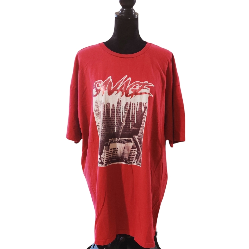 Savage Holographic Dripping City Men's Graphic Tee